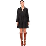 Robes Vila noires en polyester à manches longues à manches longues Taille S look fashion pour femme en promo 