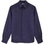 Chemises saison été bleues en lin en lin Taille 5 XL pour homme 