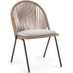 Villada - 4 chaises de jardin en métal et corde