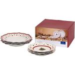 Assiettes plates Villeroy & Boch multicolores en porcelaine en lot de 8 diamètre 29 cm 
