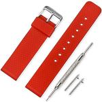 Bracelets de montre rouges en acier imperméables look fashion pour homme 