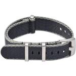 Bracelets de montre gris foncé en acier look sportif à bracelet zulu pour homme 