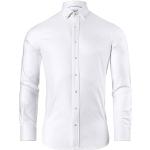 Chemises oxford Vincenzo Boretti blanches en coton à manches longues look fashion pour homme 