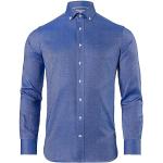 Chemises oxford Vincenzo Boretti bleues en coton à manches longues look fashion pour homme 