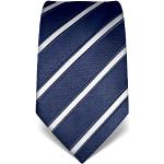 Cravates de mariage Vincenzo Boretti bleus foncé à rayures en soie Tailles uniques look fashion pour homme en promo 