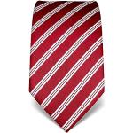 Cravates de mariage Vincenzo Boretti rouge bordeaux à rayures en soie Tailles uniques look fashion pour homme 