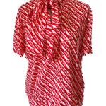 Blouses rouges à logo Taille XL look vintage pour femme 
