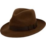 Chapeaux Fedora marron clair en laine 50 cm Taille XXL look vintage pour homme 