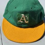 Vintage Années 1960 60 Oakland Athletics A's Fitted Hat Cap Wool Baseball Patch M B33