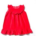 Robes d'été rouges en velours Taille naissance look vintage pour fille de la boutique en ligne Etsy.com 