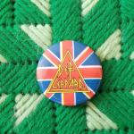 Vintage Def Leppard Union Jack Pin's