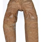Pantalons en cuir marron en cuir Taille 3 XL W25 L28 look vintage pour femme 