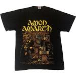 Vintage Des Années 00 Amon Amarth Thor Bande T-Shirt Groupe De Métal Italien Taille Moyenne