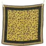 Écharpes en soie vertes à effet léopard en soie à motif animaux Tailles uniques look vintage 