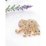 Pendentifs en or argentés à motif éléphants look vintage pour femme 