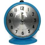 Vintage Français Alarme Horloge Reveil Bayard Ténor Des Années 1950 Bébé Bleu Fabriqué En France