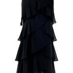 Robes noires à volants sans manches sans manches Taille L look vintage pour femme 