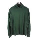 Chemises vintage vertes made in France à manches longues à col roulé Taille M look streetwear pour homme 
