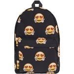 Sacs à dos scolaires marron Emoji avec bretelles matelassées look fashion pour enfant 