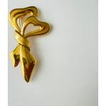 Broches en or pour la Saint-Valentin dorées en métal à motif papillons personnalisés look vintage pour femme 