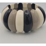 Bracelets blancs en plastique à perles fantaisie pour femme 