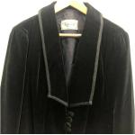 Vestes vintage noires en velours à motif USA Taille XL pour femme 