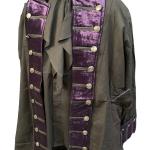 Vestes vintage violettes en velours à volants Taille XL steampunk 