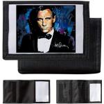 VINTRO James Bond 007 Portefeuille à trois volets pour garçons et enfants Daniel Craig 4 compartiments, Noir , Décontracté