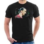 VINTRO Zlatan Ibrahimovic T-Shirt pour Homme Motif Portrait Original par Sidney Maurer Imprimé Professionnel - Noir - X-Large