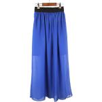 vip Femmes Mousseline de Soie Maxi Jupe (Chiffon Maxi Skirt) (36/38 (SM), Bleu Royal - Royal Blue)