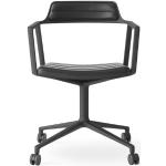 Chaises design Vipp noires en aluminium industrielles 