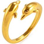 Bagues de mariage dorées à motif animaux de pied fait main style ethnique pour femme 