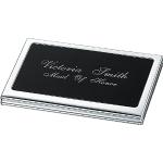 Visol Personalized Evette Silver Plated Business Card Case