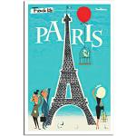 VISTYL Plaque en métal avec motif Tour Eiffel Paris - Décoration murale vintage - 30 x 43 cm