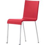 Chaises design Vitra rouges empilables 