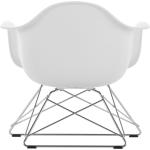 Chaises en plastique Vitra Eames blanches en acier avec accoudoirs 