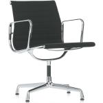 Vitra Chaise de bureau EA 108 Aluminium Chair étoffe noir nero structure chromé