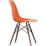 Chaises en plastique Vitra Eames orange en acier 