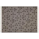 Vitra Dot Pattern Eames - Couverture en laine gris chaud/noir 200x135cm