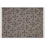 Vitra Dot Pattern Eames - Couverture en laine gris chaud/noir 200x135cm