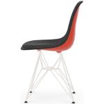 Chaises design Vitra rouge coquelicot laquées en cuir finition mate Tour Eiffel 