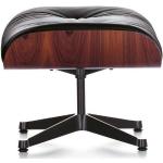 Vitra Eames Lounge Chair - Ottoman/ repose pied noir nero assise en palissandre santos