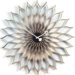 Vitra Sunflower Clock Nelson - Horloge murale bouleau/noir Ø75cm