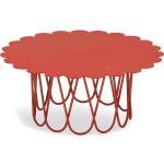 Tables basses Vitra rouges en métal à motif fleurs 