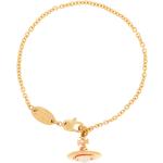 Bracelets de perles de créateur Vivienne Westwood Accessories jaunes en laiton à perles 
