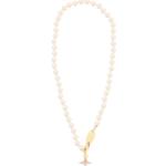 Pendentifs en or de créateur Vivienne Westwood Accessories beiges en émail à perles look fashion pour femme 