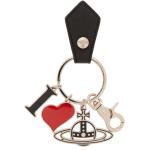 Porte-clés coeur de créateur Vivienne Westwood Accessories gris en métal 