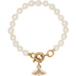 Bracelets de perles de créateur Vivienne Westwood dorés en cristal à perles éco-responsable pour femme 