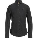Chemises unies de créateur Vivienne Westwood noires en coton bio éco-responsable à manches longues Taille XS classiques pour homme en promo 