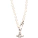 Bracelets de perles de créateur Vivienne Westwood blanc crème en cristal à perles pour femme 